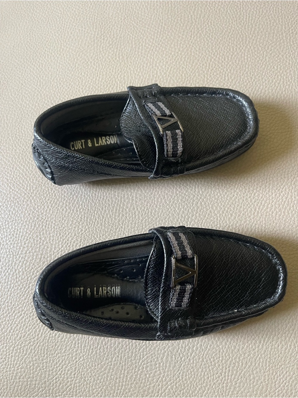 Black Slip-On Penny Loafers for Men